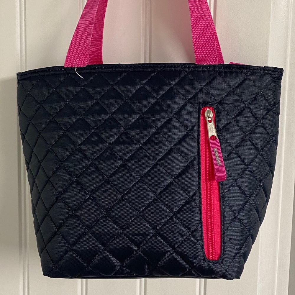 Navy Insulated Mini Tote Cooler